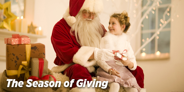 Image of a child with Santa