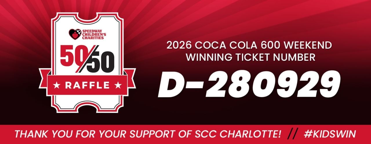 Coca Cola 600 weekend 50/50 Raffle Header Image