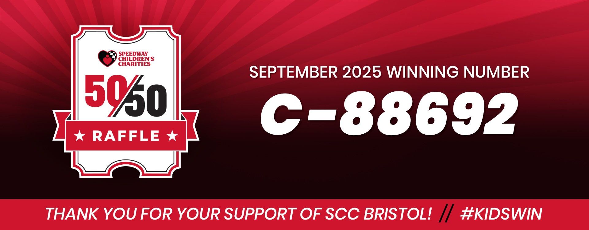 SCC Bristol 50/50 Raffle  Header Image