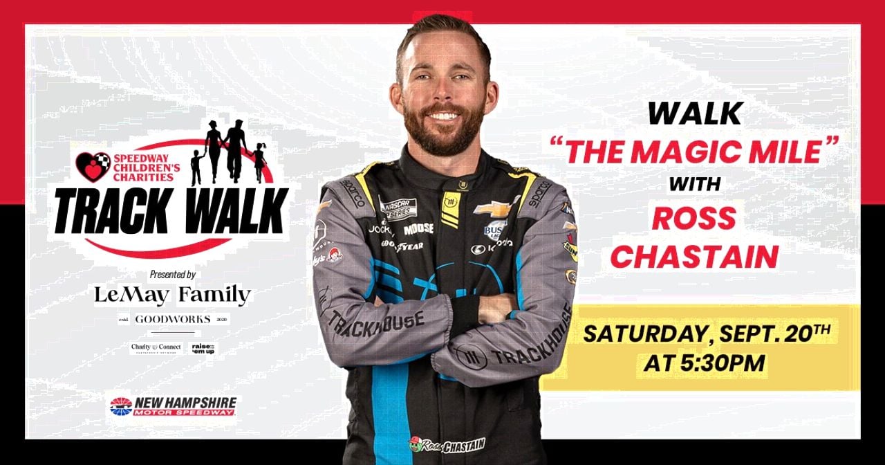 SCC New Hampshire Track Walk Ross Chastain Header Image